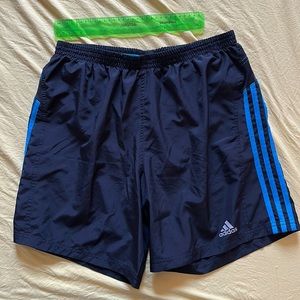Black/Blue Adidas Running Shorts